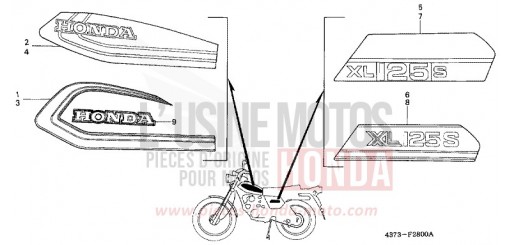 RAYURE/EMBLEME (XL125SZ/A-CM) XL125SZ de 1979